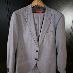 Men's Pastel Purple Two-Button Suit Blazer